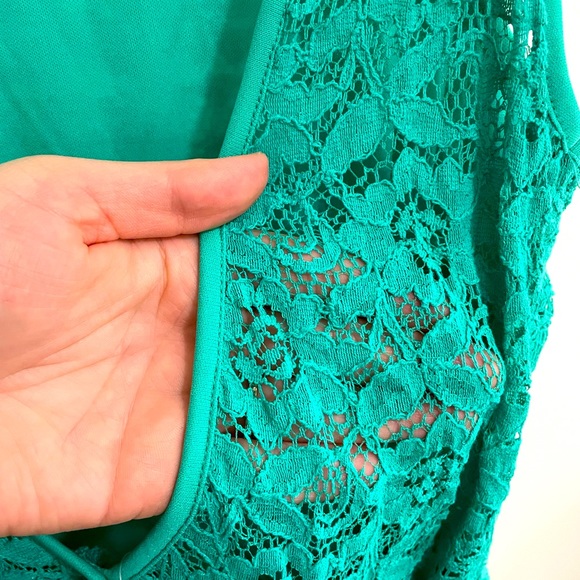 Turquoise Lace Dress - Picture 7 of 8